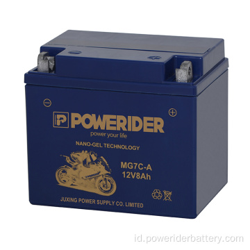 12V 8Ah YB7C-A Nano-Gel Tech Motor Starter Baterai
